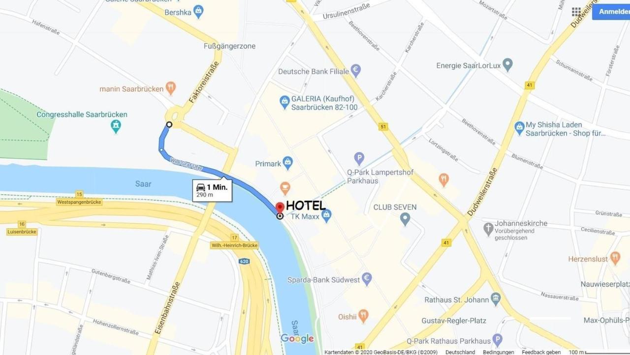Hotel Stadt Hamburg Am Fluss Saarbrücken Exteriör bild